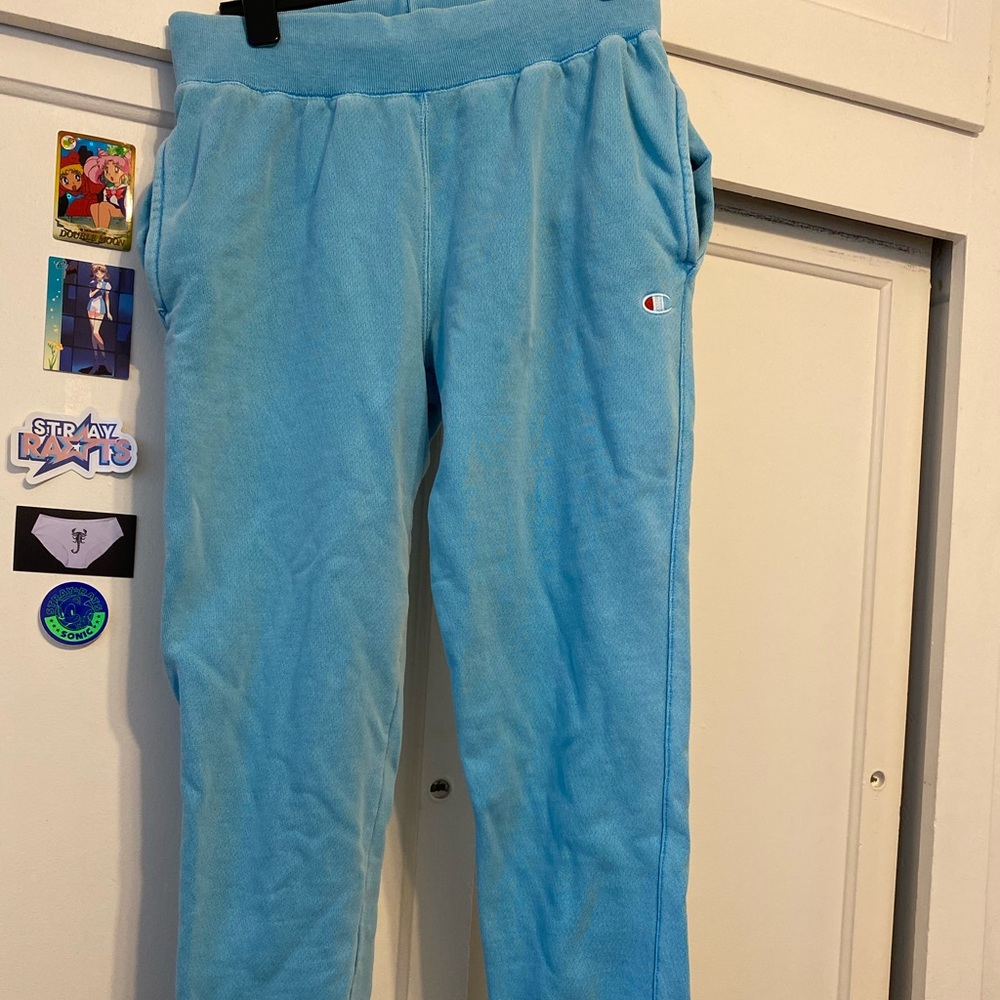 Baby blue champion sweat pants